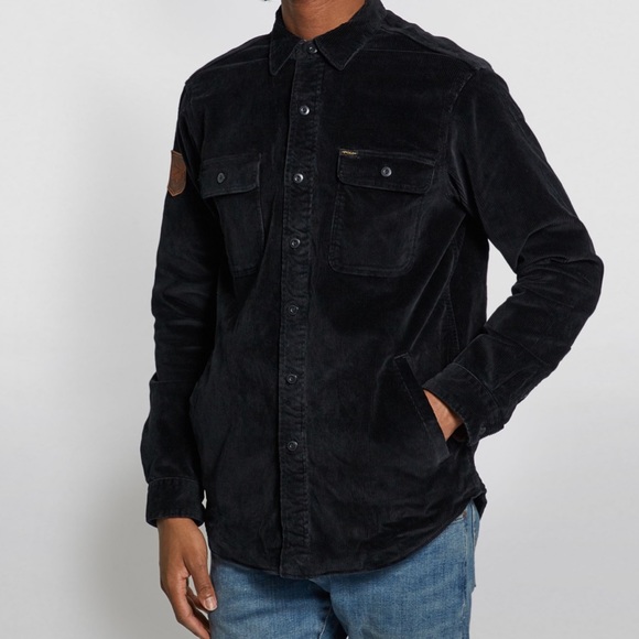 Polo by Ralph Lauren Black Corduroy Overshirt - Picture 2 of 9